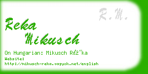 reka mikusch business card